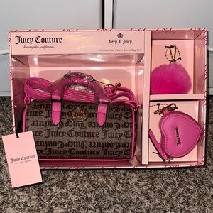 Juicy Couture Taupe DK Brown Barrel Bag Set